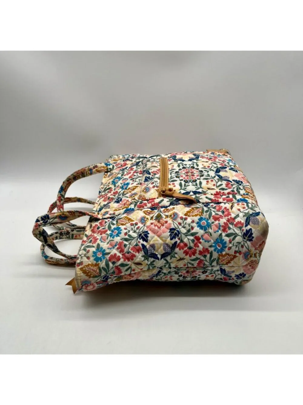 Quilted Cotton Multicolored Fabric Tote Bag